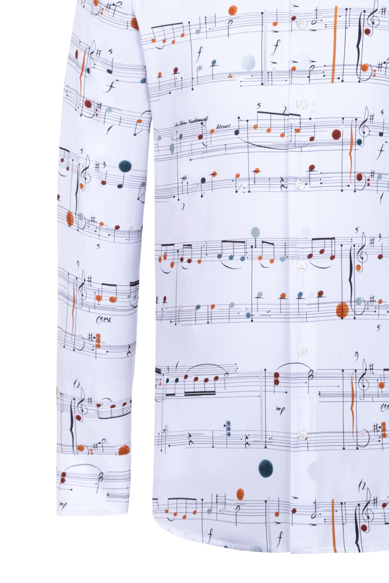 Mozart inspired Long Sleeve Men's Shirt