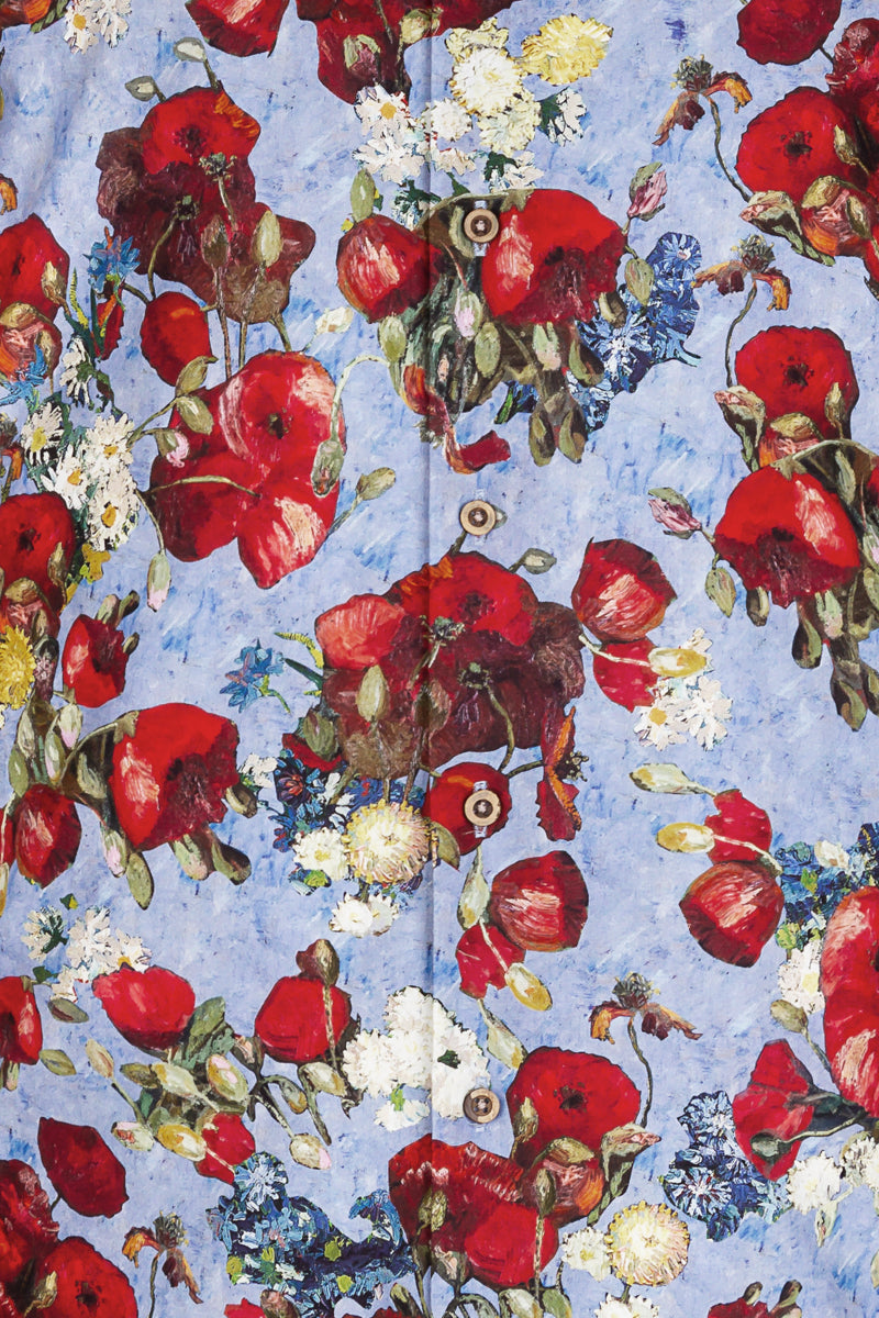 Klaprozen Van Gogh Korte Mouw Overhemd