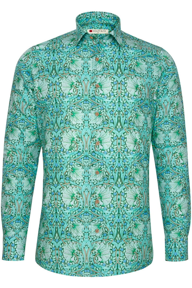 Pimpernel - William Morris Print Long Sleeve Shirts for Men
