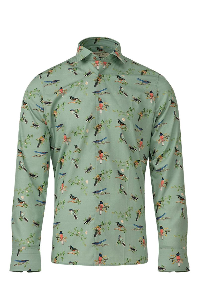 Early Birds Print Long Sleeve Shirt for Men – Wolff Blitz