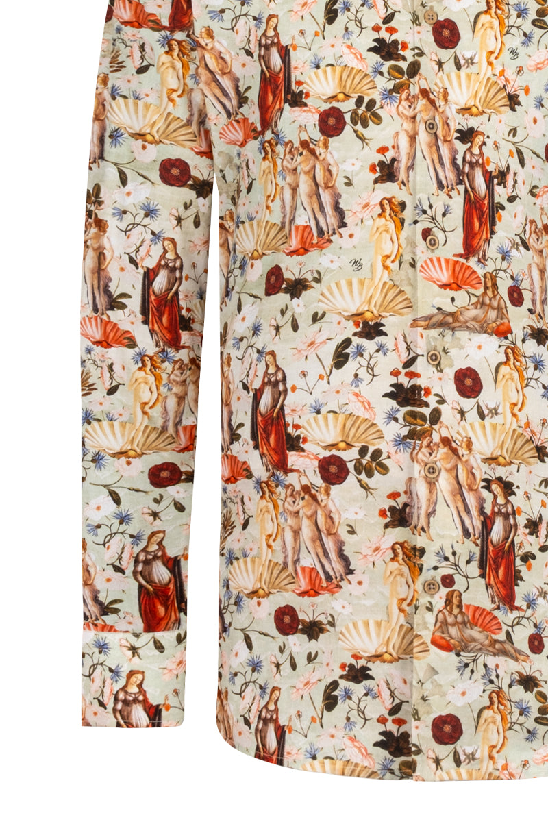 Botticelli The birth of Venus inspired Long Sleeve Men's Shirt