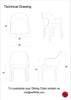 Donker Blauw dining chair