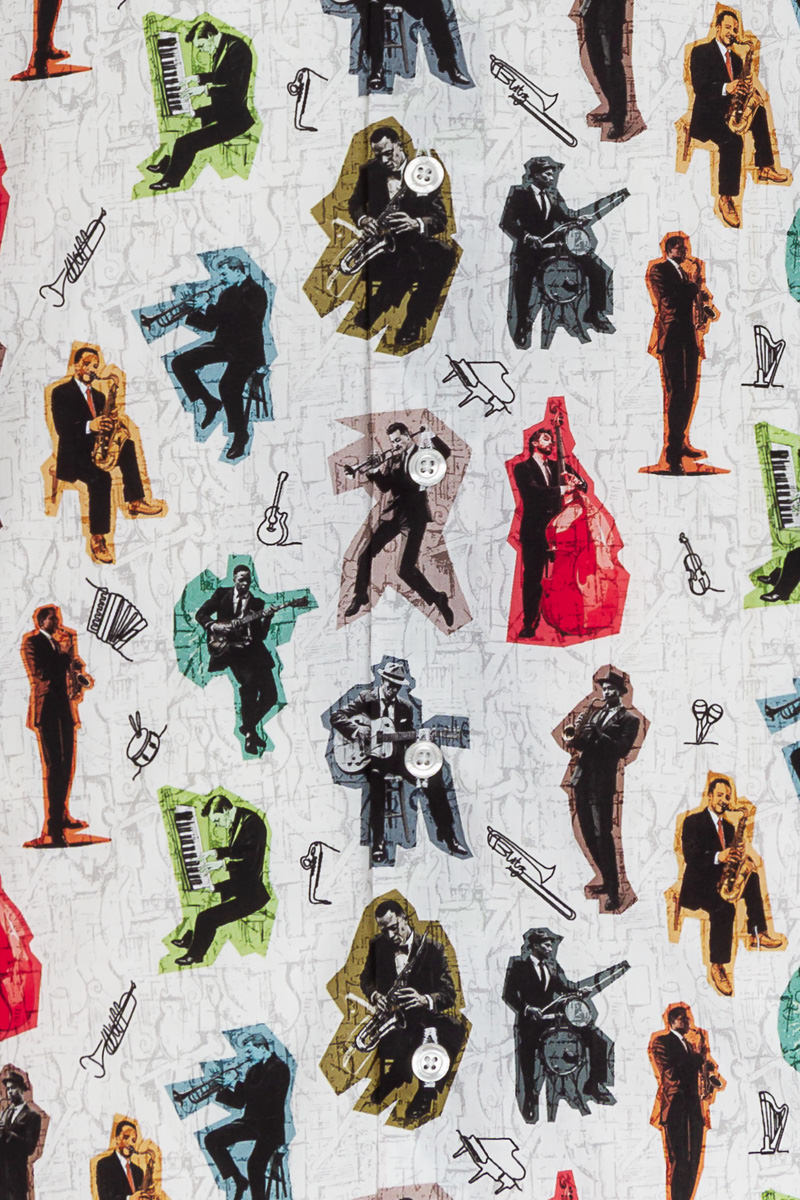 Electric Swing Print Long Sleeve Shirt for Men