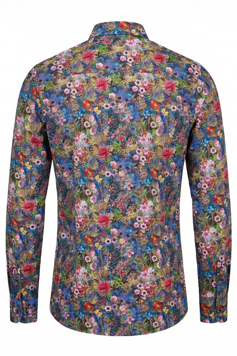 Langarmhemd mit Blumenmuster für Herren