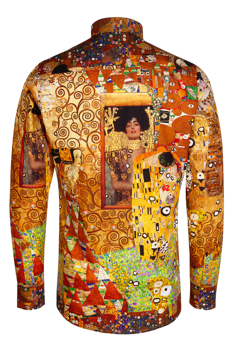 Gustav Klimt Printed Long Sleeve Shirt for Men