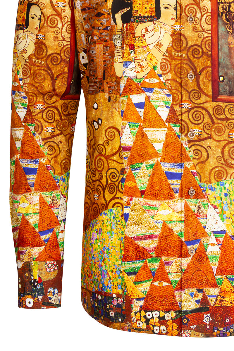 Gustav Klimt Printed Long Sleeve Shirt for Men