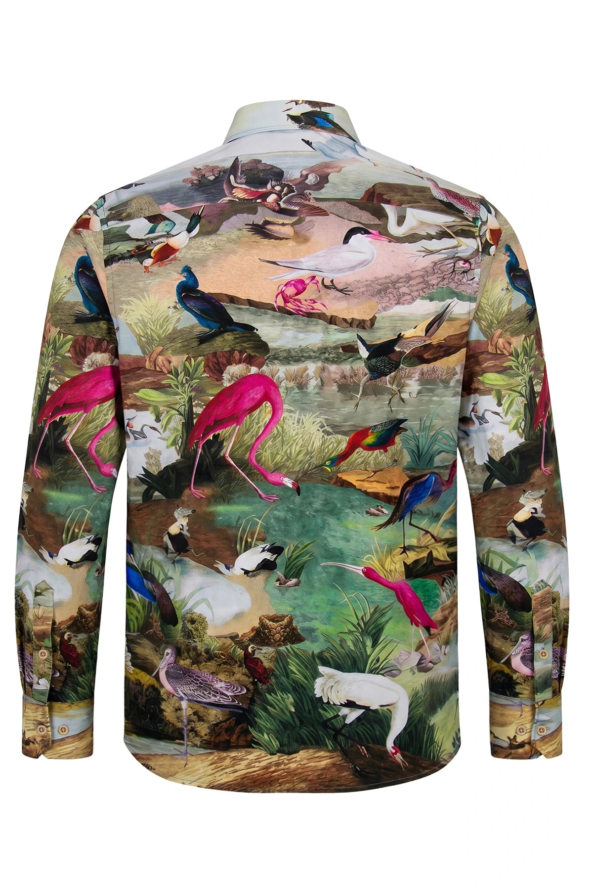 J.Audubon's Birds inspired Long Sleeve Men's Shirt