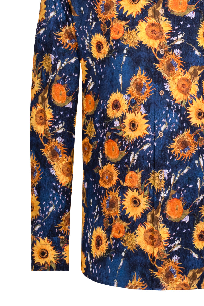 New Sunflower inspired Long Sleeve Men's Shirt