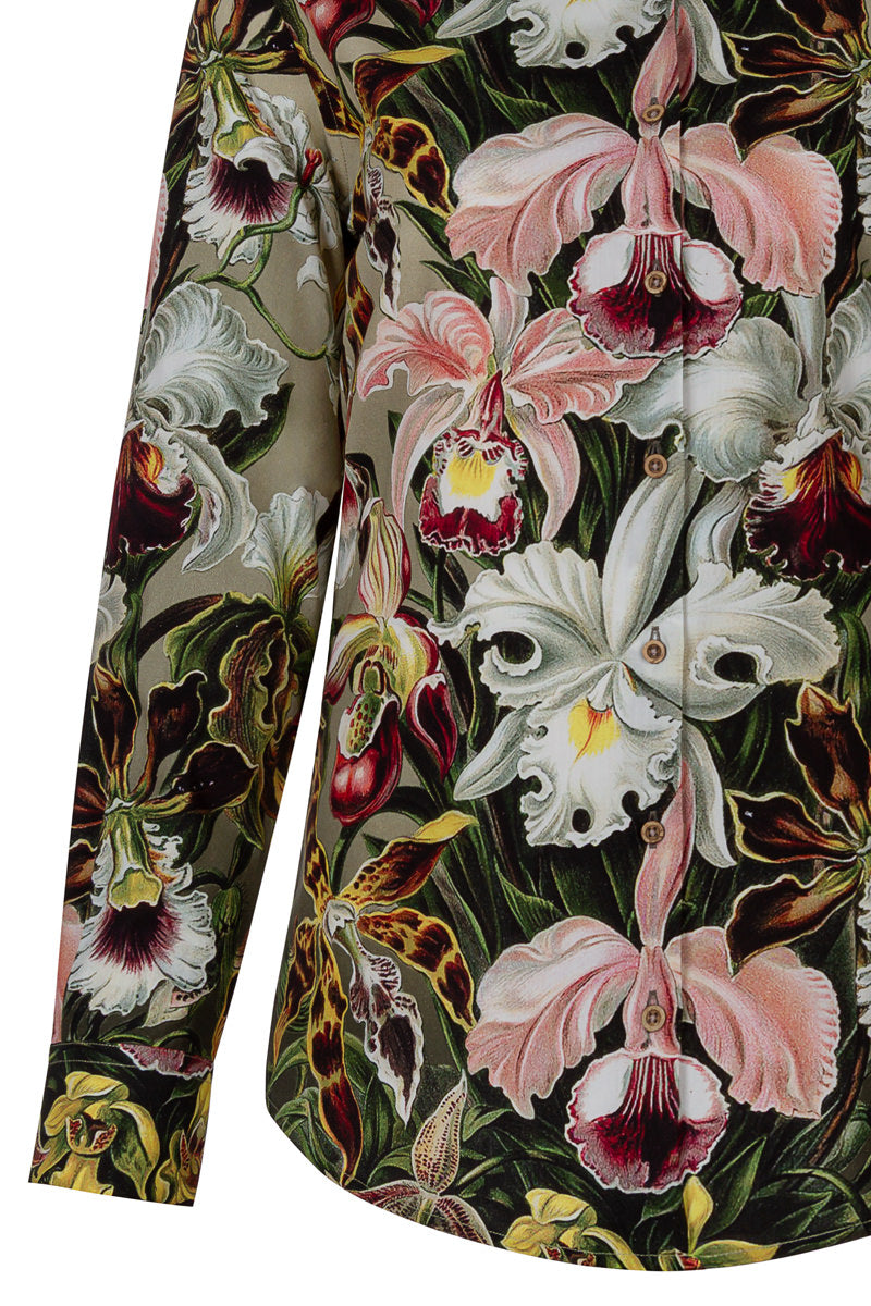 Orchids by Ernst Haeckel Print Long Sleeve Shirt voor Dames