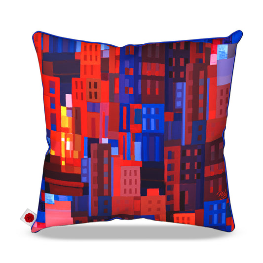 Ton Schulten Red Skyline pillow 50 x 50 cm