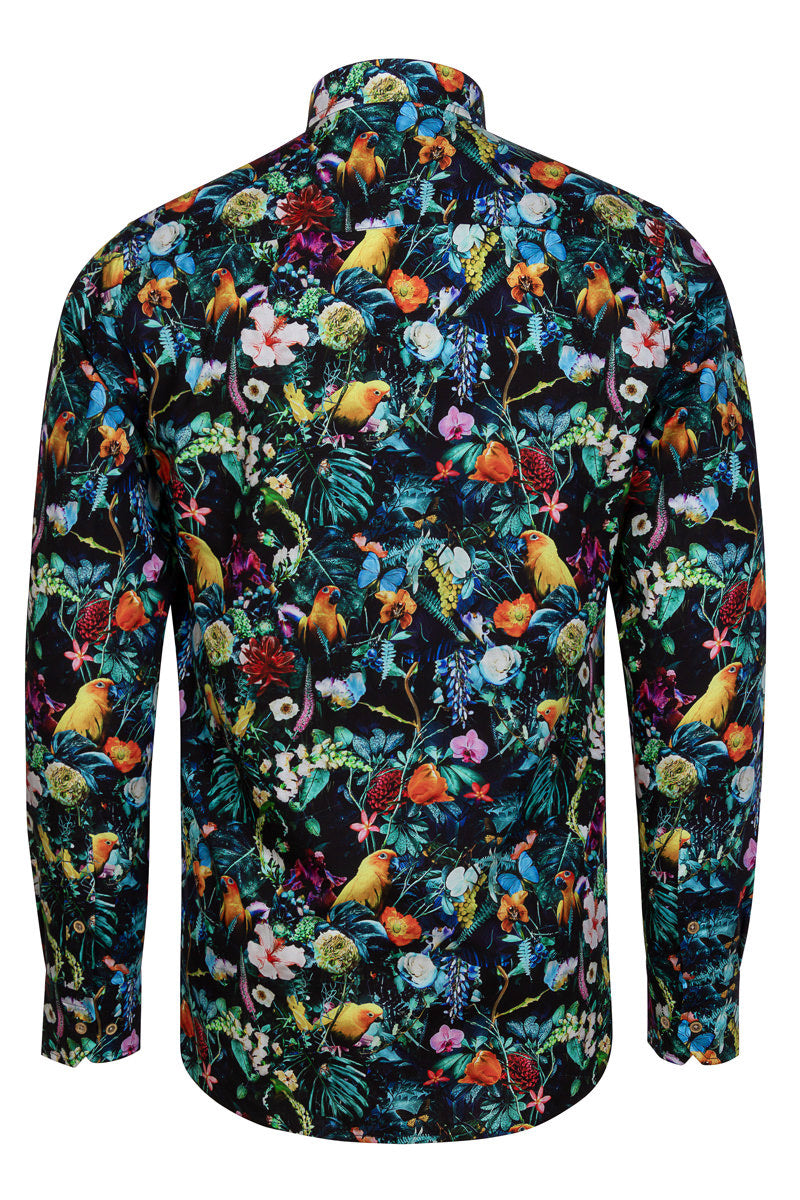 Jesper Krijgsman Floral Graphics Long Sleeve Print Shirt for Men
