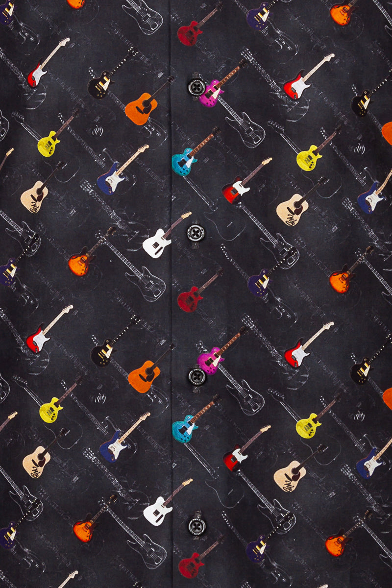 Brian M. Guitars Printed Long Sleeve Men's Shirt