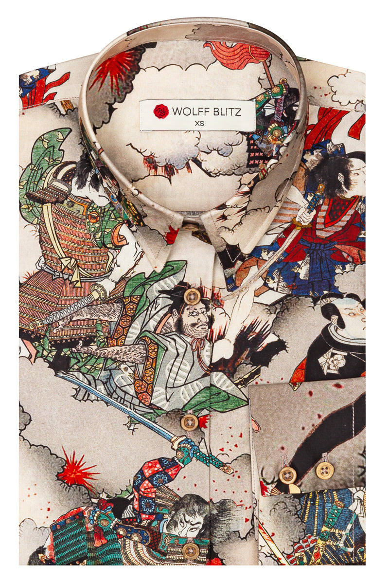 De Samurai Print Blouse voor Vrouwen