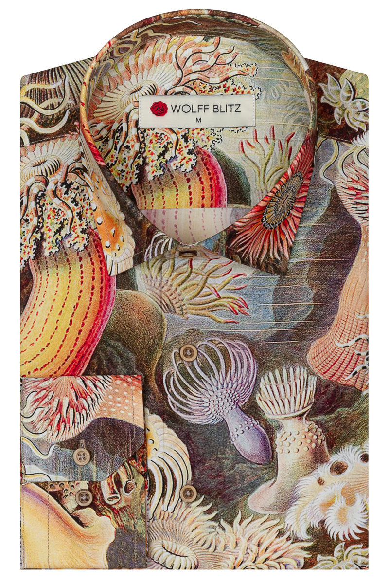 Actiniae by Ernst Haeckel Print Long Sleeve Shirt for Men