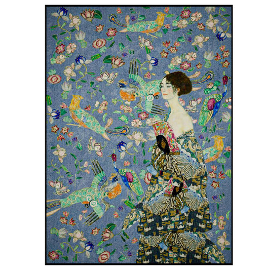 Klimt Lady with Fan Square carpet