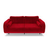Red colour velvet sofa