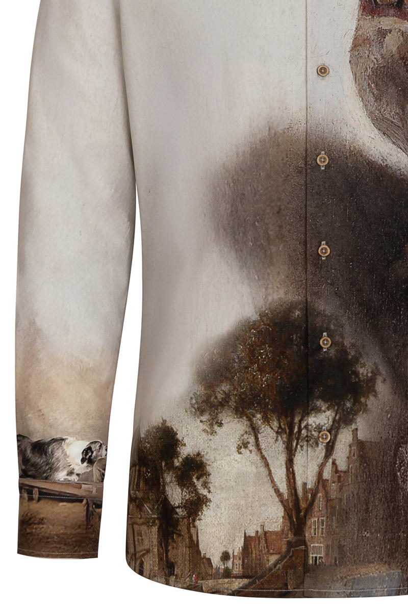 The Goldfinch Print Long Sleeve Shirt for Men