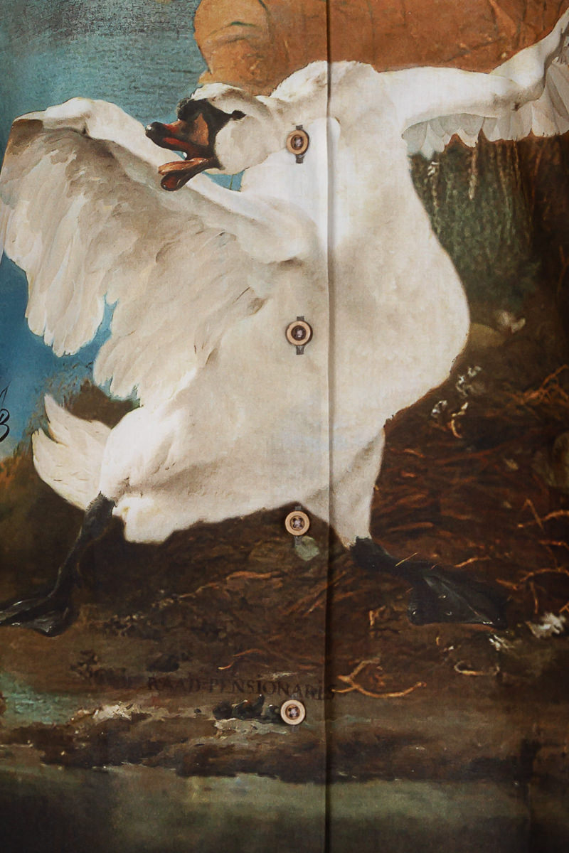 Het Bedreigde Zwanenprint Shirt met Lange Mouwen voor Dames