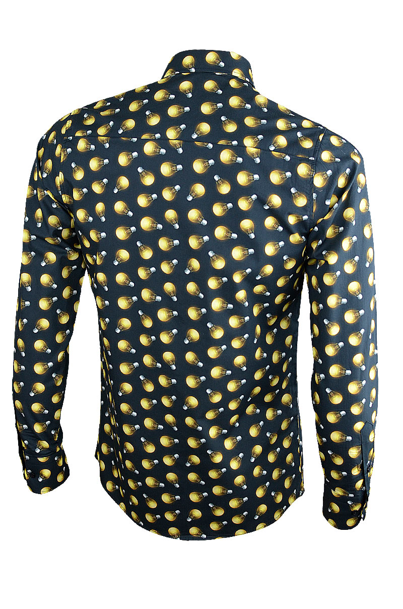 Edison Design Printed Long Sleeve Men's Shirt