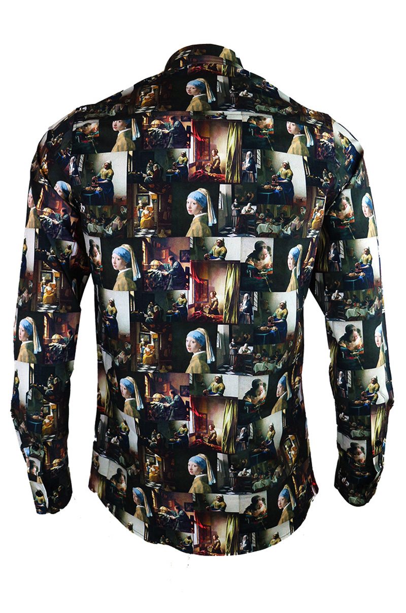 Vermeer Printed Long Sleeve Shirt for Men