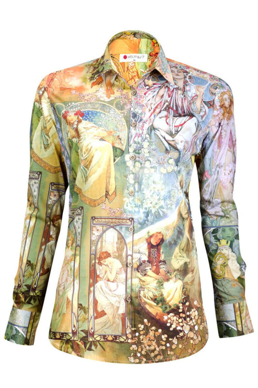 Alphonse Mucha Dames Overhemd