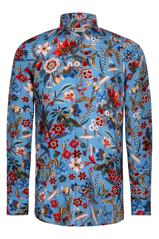 Victorian Flowers inspired Long Sleeve Men's Shirt