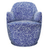 Blue Rhythms Hug Swivel Armchair