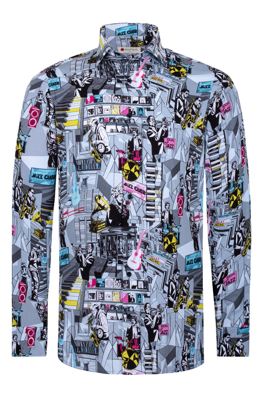 Jazz Icon inspired Long Sleeve Men's Shirt