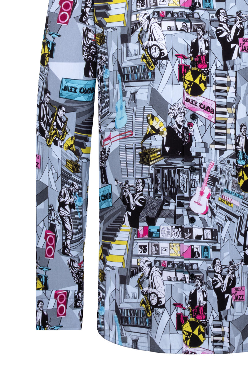 Jazz Icon inspired Long Sleeve Men's Shirt