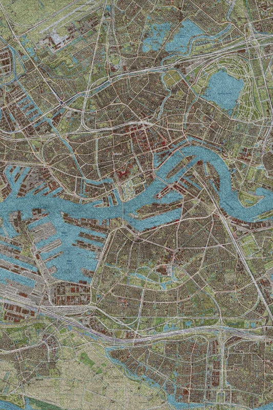 Rotterdam Map Fabric