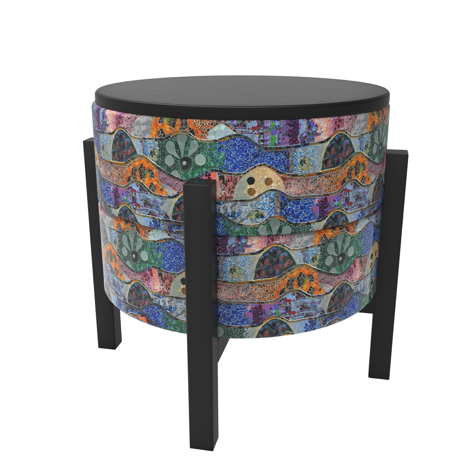Gaudi-inspirierter Pouf-Tisch
