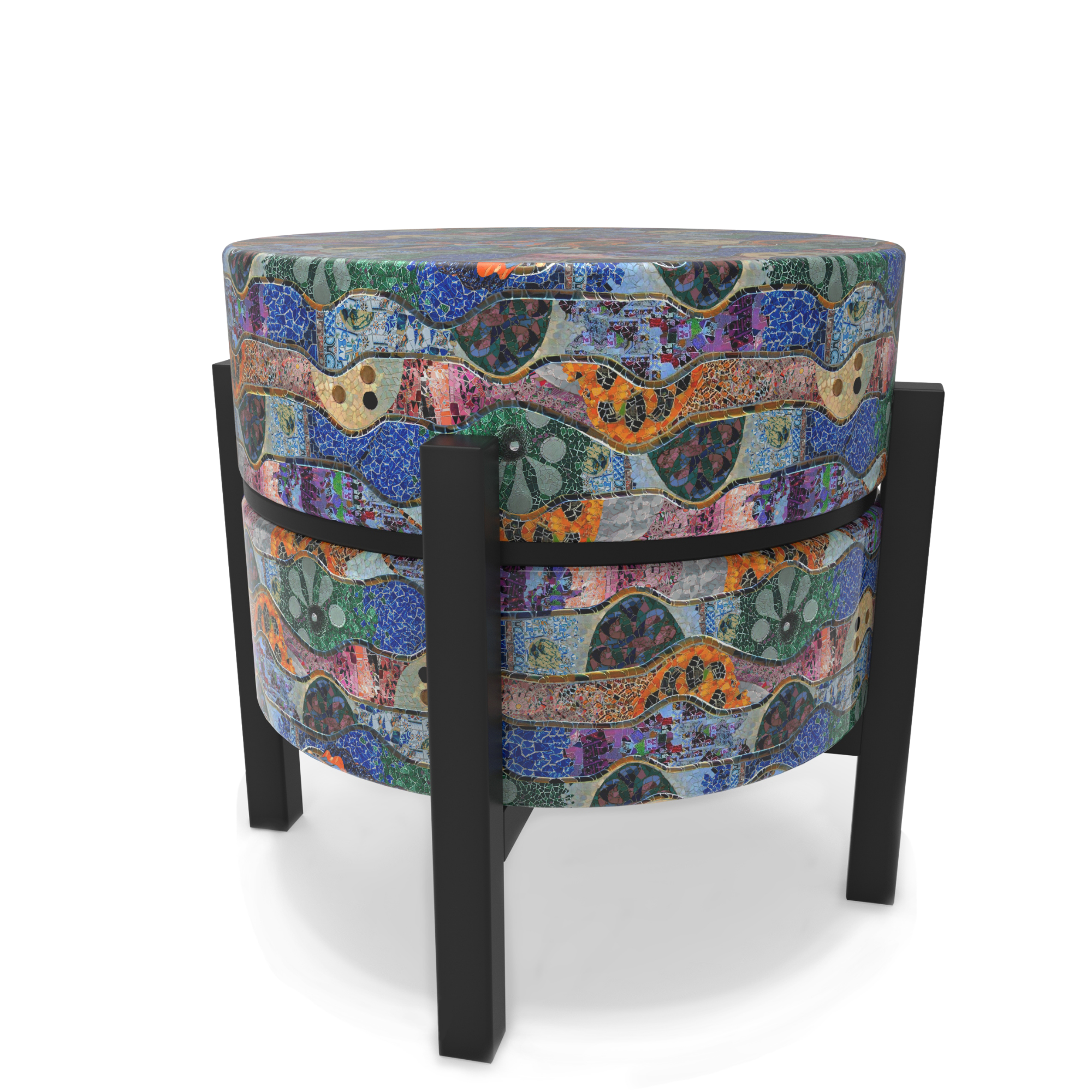 Gaudi-inspirierter Pouf-Tisch