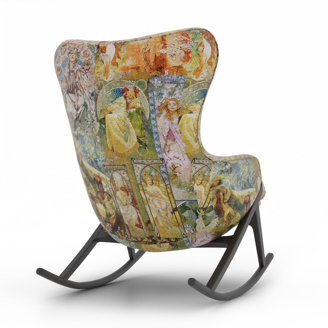 Alphonse Mucha Rocking Chair