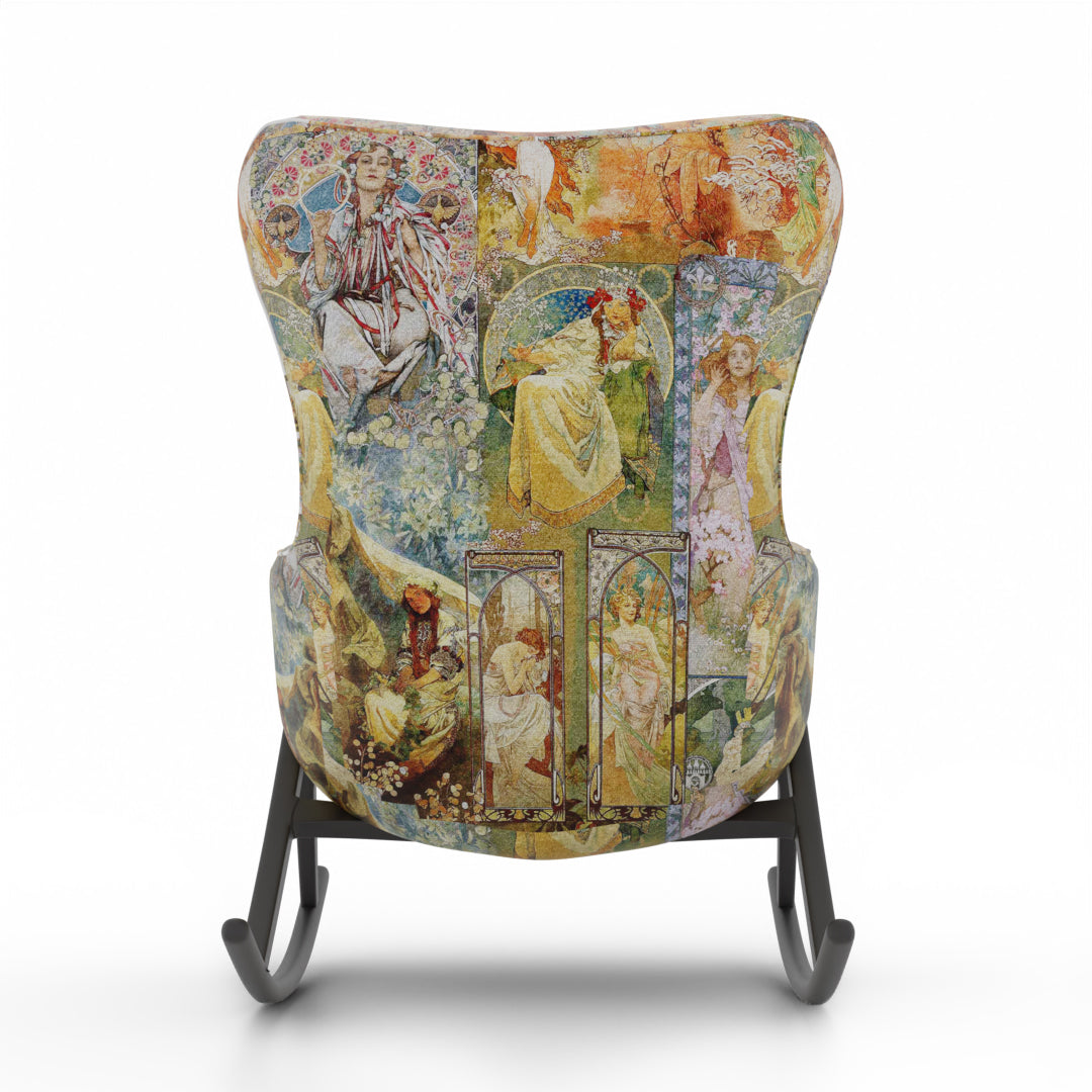 Alphonse Mucha Rocking Chair