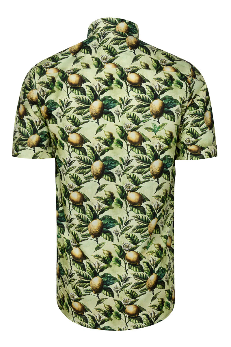 Amalfi Lemons Print Short Sleeve Men's Shirt