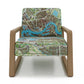 Rotterdam Map Wooden Armchair