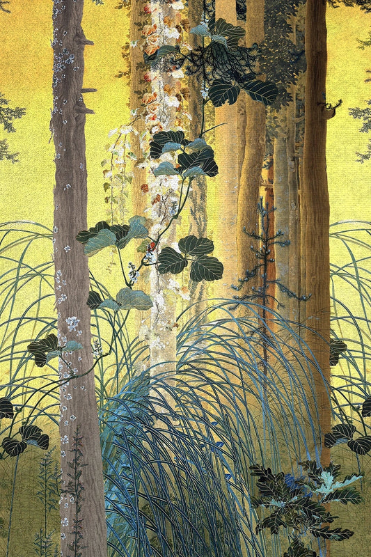 Autumn Forest Shimomura Kanzan Fabric 3 Meters