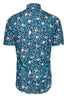 Bird and Pomegranate - William Morris Print Short Sleeve Print Shirt for Men