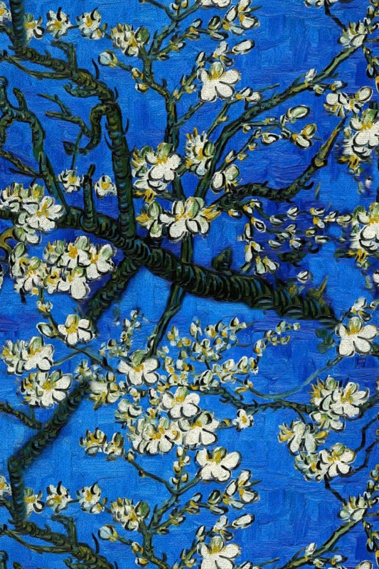 Blue Almond Blossom Fabric 3 Meters