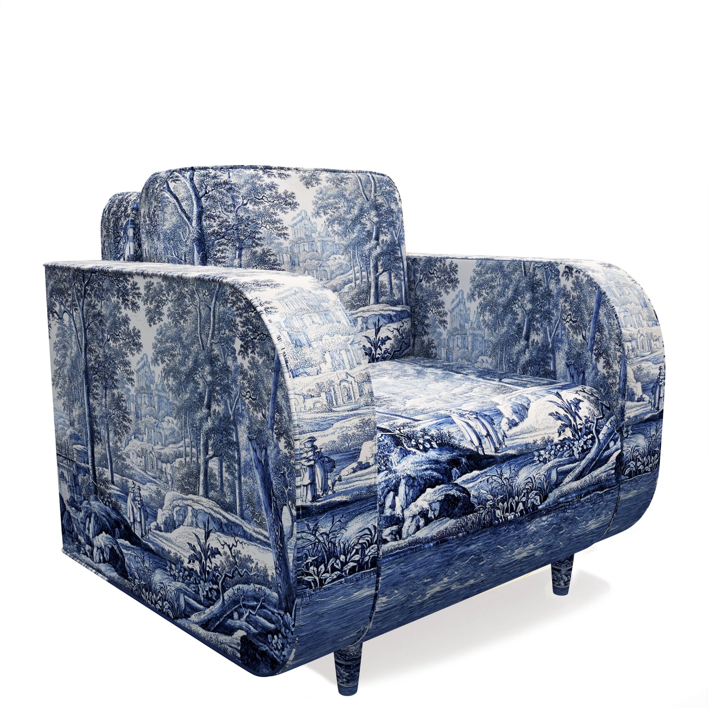 Landschap geïnspireerd door F. van Frytom Curve Armchair