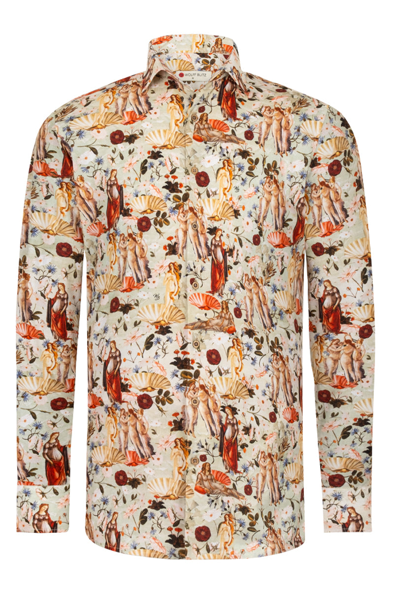 Botticelli The birth of Venus inspired Long Sleeve Men's Shirt