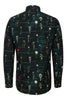 Botanisch schrift geïnspireerd Basilius Besler herenoverhemd met lange mouwen