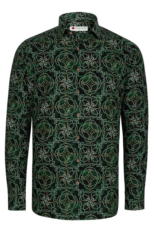 Celtic Knots Printed Long Sleeve Shirt for Men
