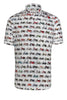 Checking Mopeds Short Sleeve Print Shirt for Men