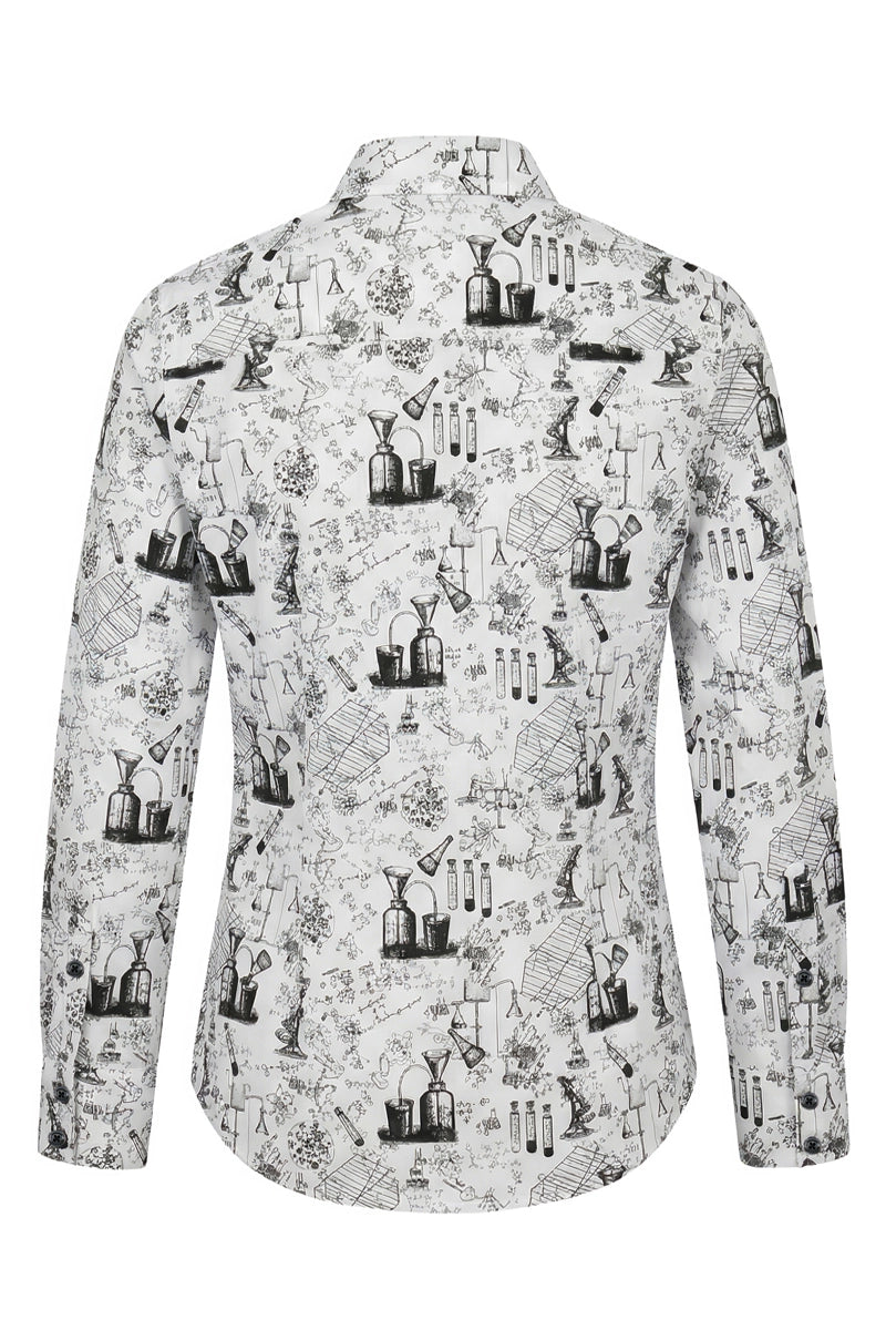 Chemistry Experiments inspired Long Sleeve Shirt for Women