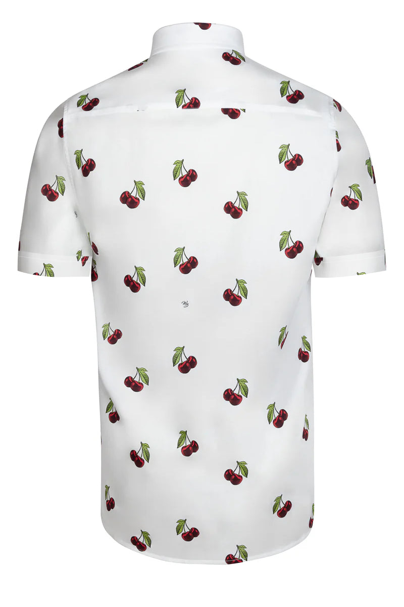 Cherries Short Sleeve Print Shirt for Men