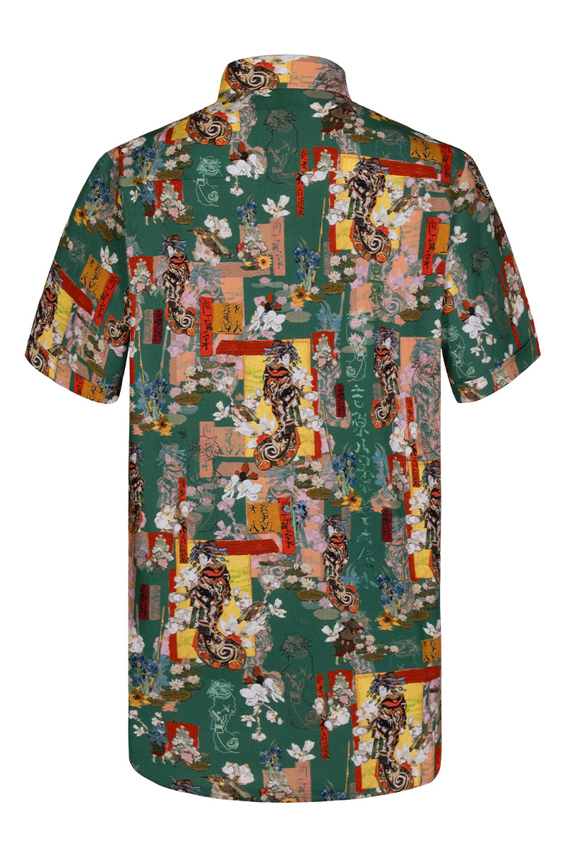 Courtesan Van Gogh inspired Short Sleeve Shirt for Men