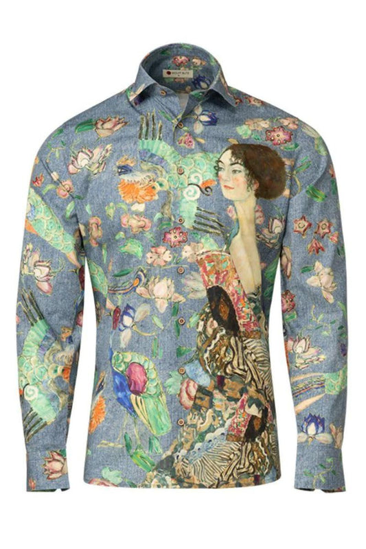 Dame met Waaier Gustav Klimt Overhemd (Pre-Order)