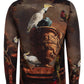 De Menagerie by Melchior d'Hondecoeter Print Long Sleeve Shirt for Men