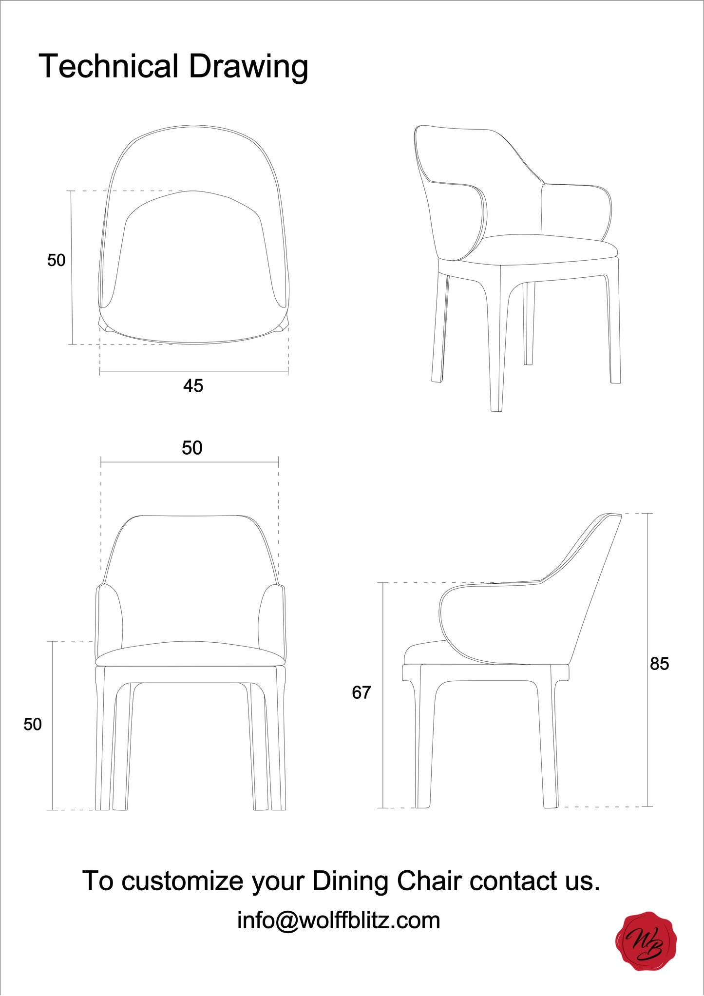 Piet Mondriaan Dining Chair